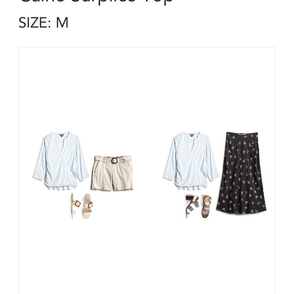 NWT-Size M. 41 Hawthorn light blue surplice blouse - Picture 3 of 4